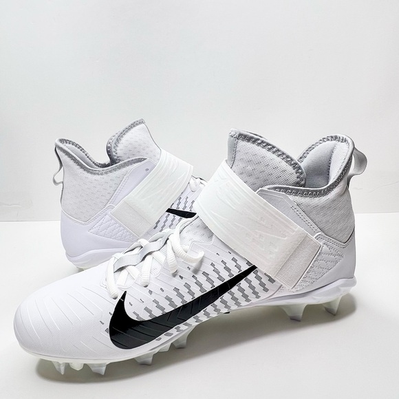 Nike Alpha Menace Pro 2 Mid Men’s Cleat White and Black Size 11.5 - Picture 11 of 12